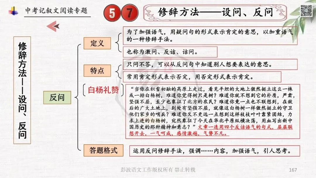 【中考专项复习课件】记叙文阅读-思维导图(全)帮助学生自主复习 第171张