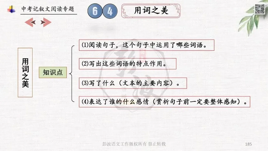 【中考专项复习课件】记叙文阅读-思维导图(全)帮助学生自主复习 第189张