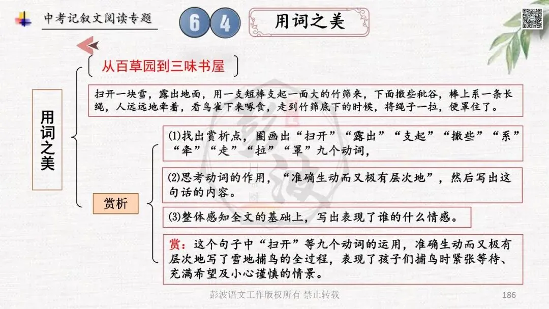 【中考专项复习课件】记叙文阅读-思维导图(全)帮助学生自主复习 第190张