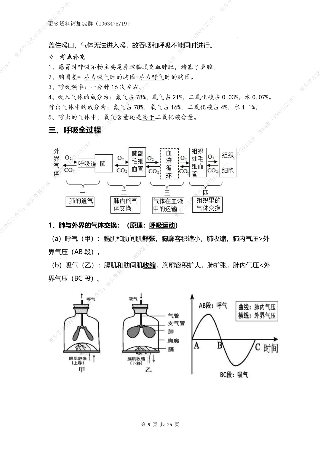 【初中生物】七下-备战2026年中考生物核心考点必背知识清单,电子版可打印 第10张