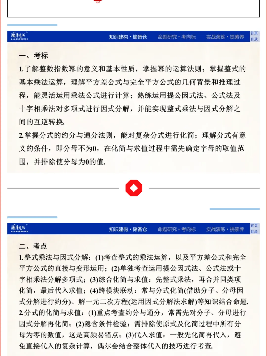 2026版《解密中考• 数学》专题二  整式、分式的运算 第4张