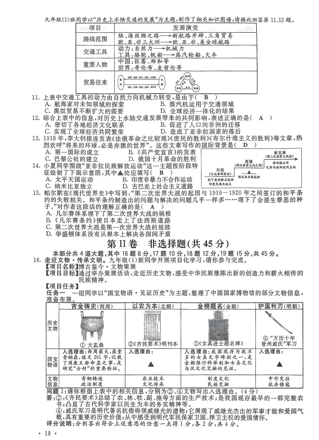 山西省2024年中考真题试卷+答案 第18张