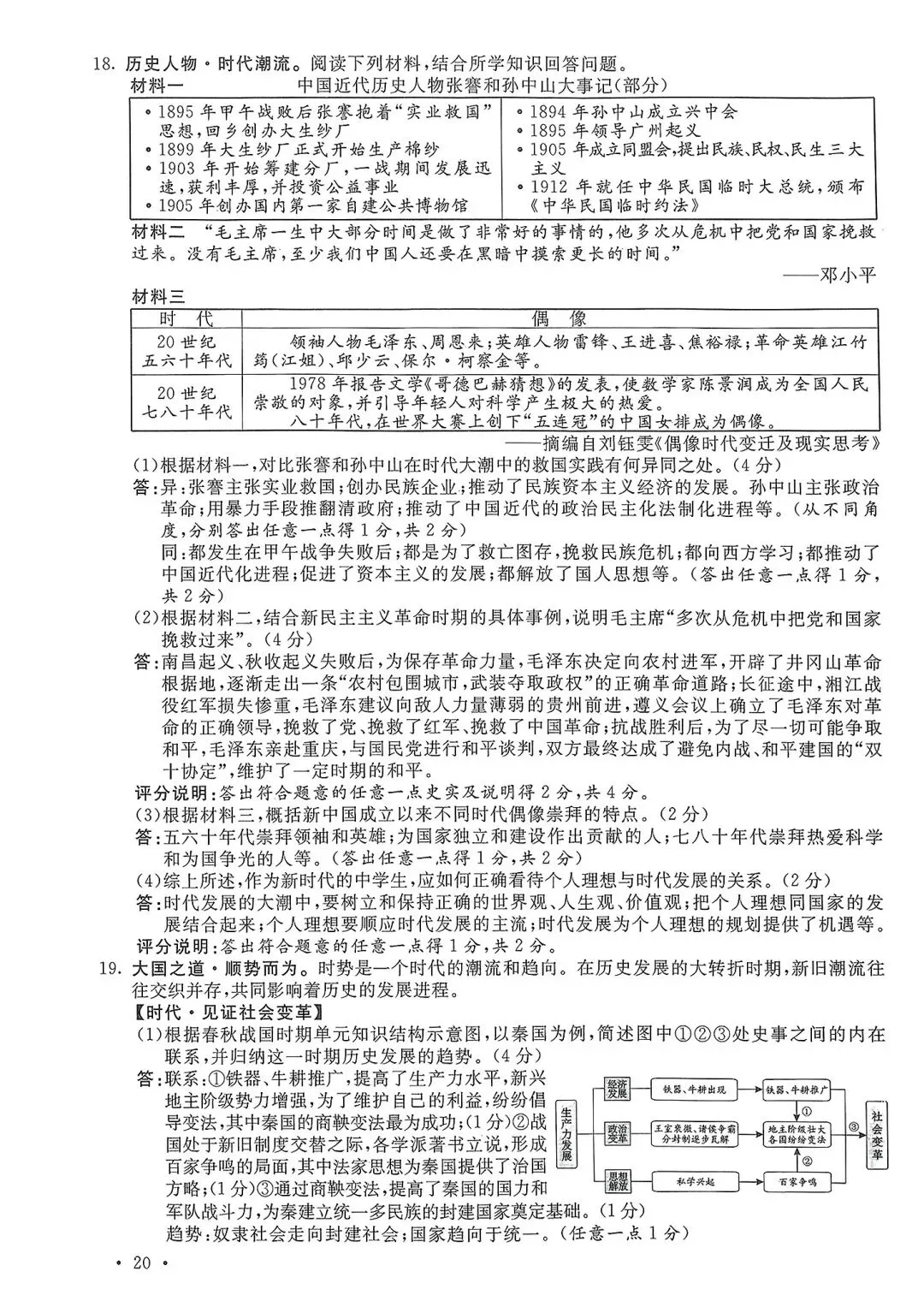 山西省2024年中考真题试卷+答案 第20张