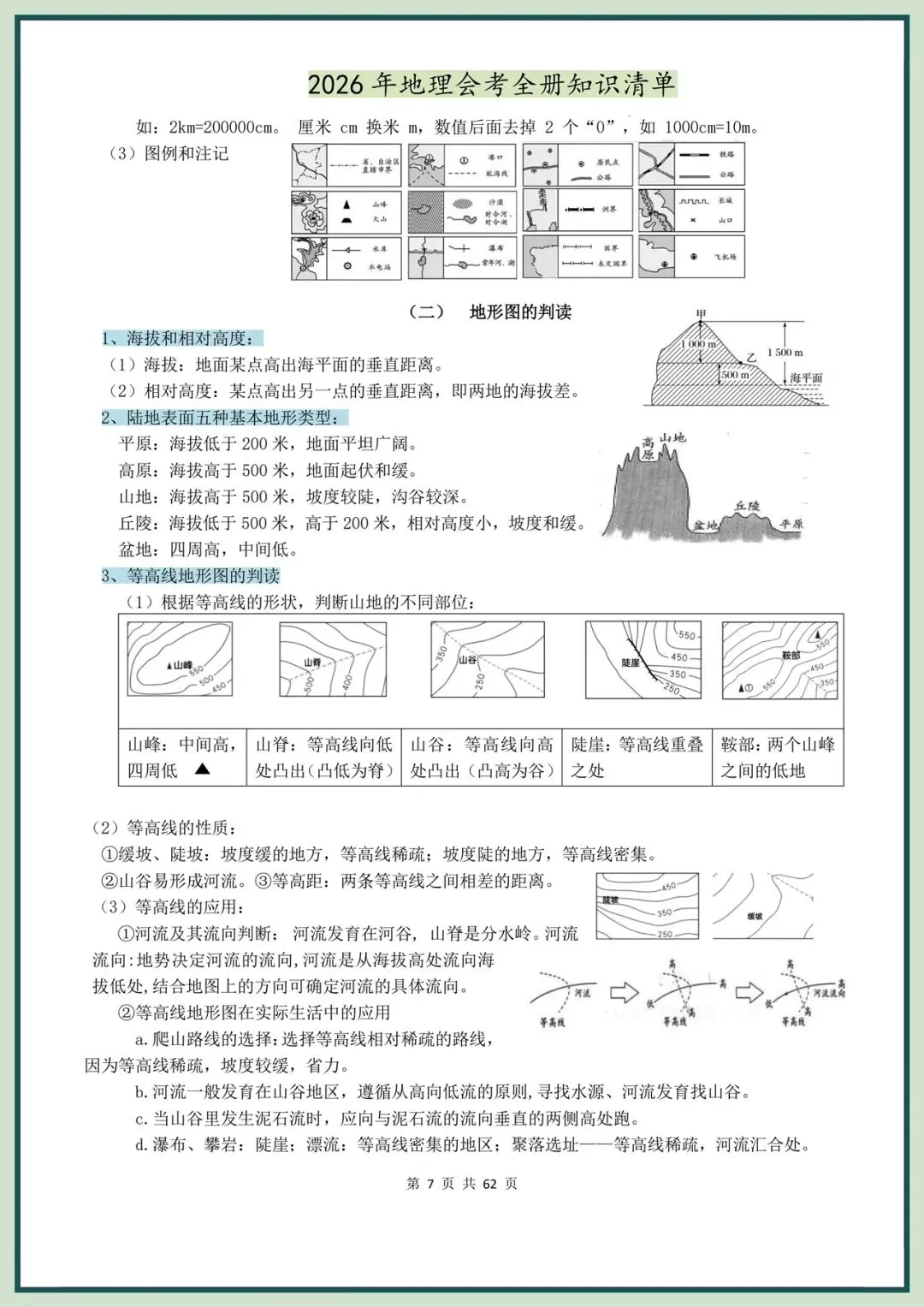 备战中考|2026春新地理会考全册知识清单,电子版可打印! 第7张 备战中考|2026春新地理会考全册知识清单,电子版可打印! 第7张