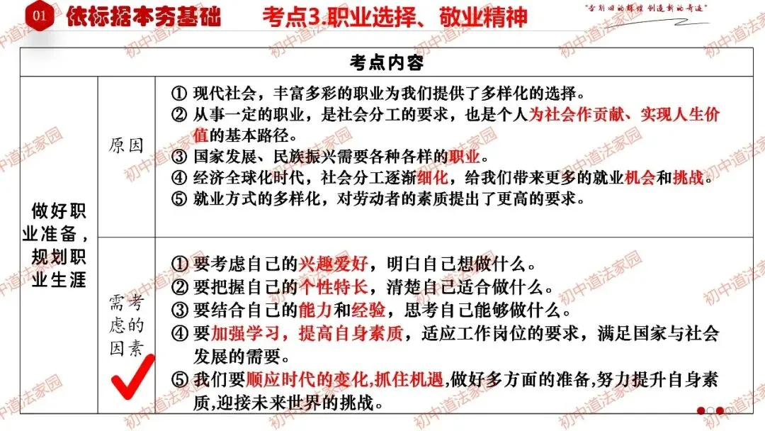 2026年中考道德与法治一轮复习高效培优 专题27 走向未来的少年(九下) 第12张