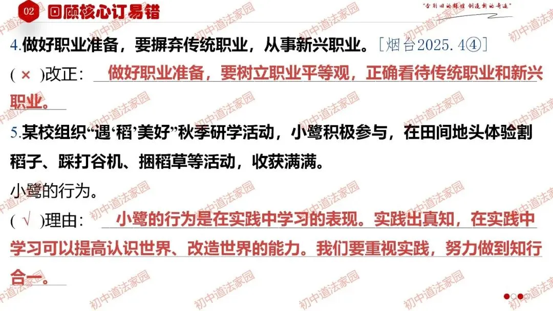 2026年中考道德与法治一轮复习高效培优 专题27 走向未来的少年(九下) 第21张