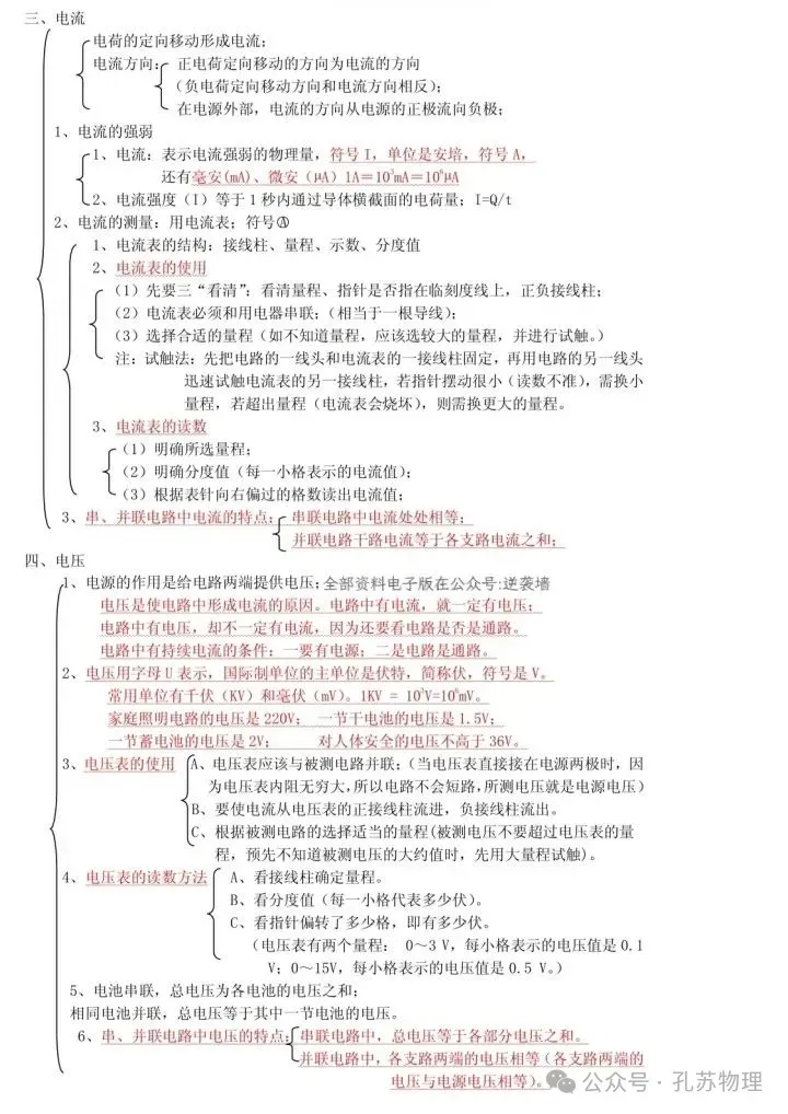 2026中考物理详细知识点汇总 第9张