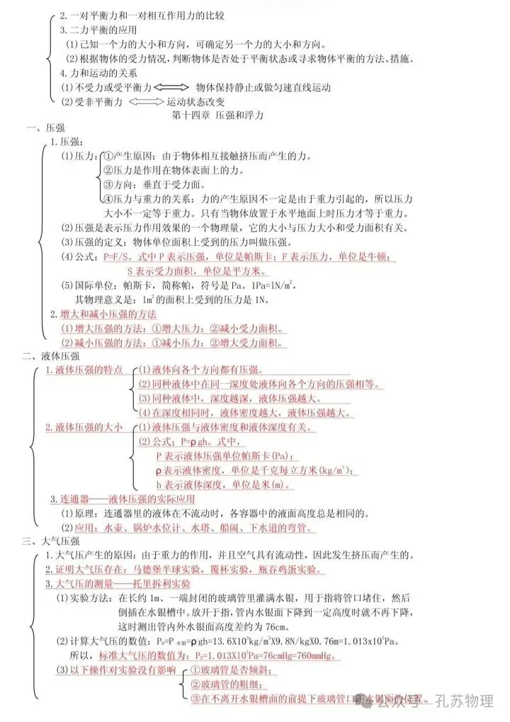 2026中考物理详细知识点汇总 第21张