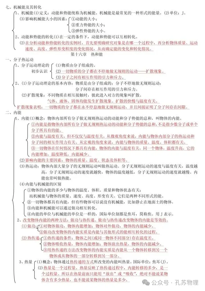 2026中考物理详细知识点汇总 第25张