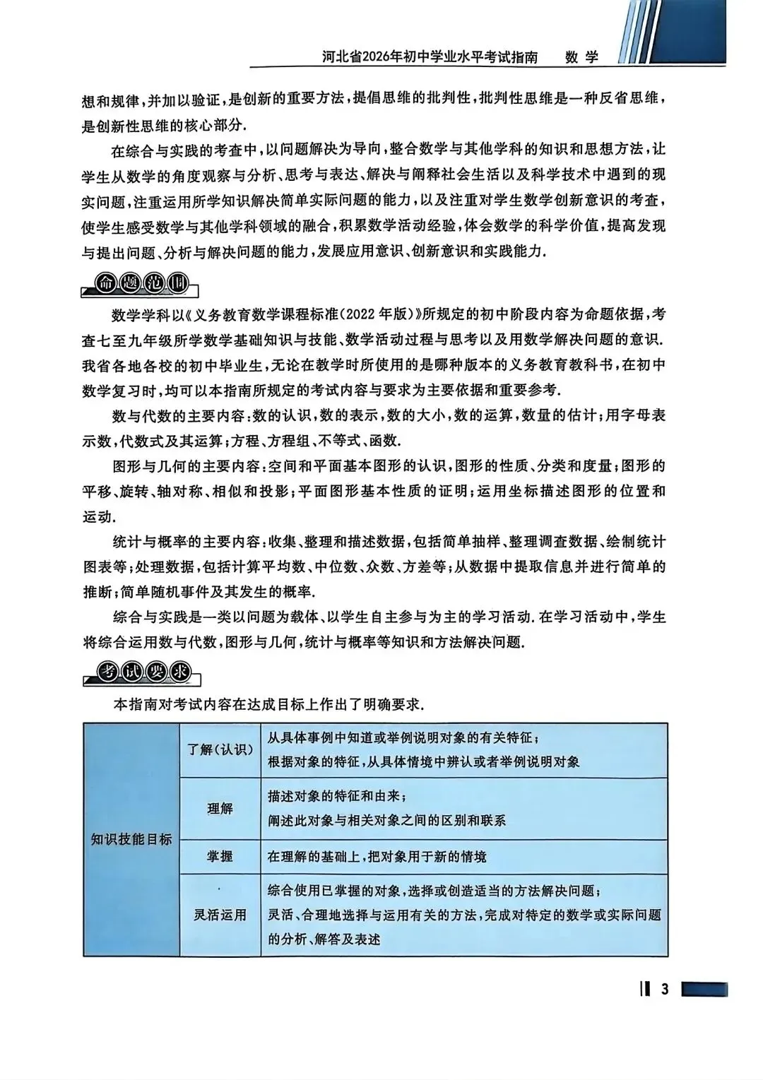 2026年河北中考指南——数学 第6张
