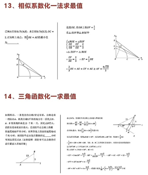 中考数学压轴!19大最值模型汇总 第12张