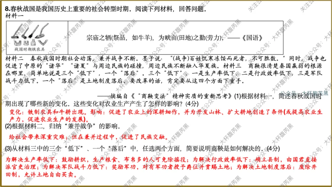 26中考复习|七上历史每课知识点复习课件 含习题练习 第26张 26中考复习|七上历史每课知识点复习课件 含习题练习 第26张