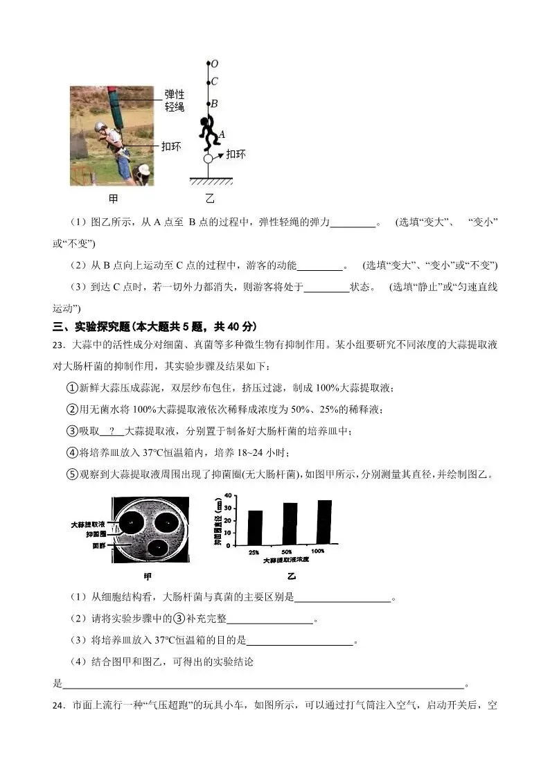 2025年杭州西湖区中考一模 五科试题 第30张