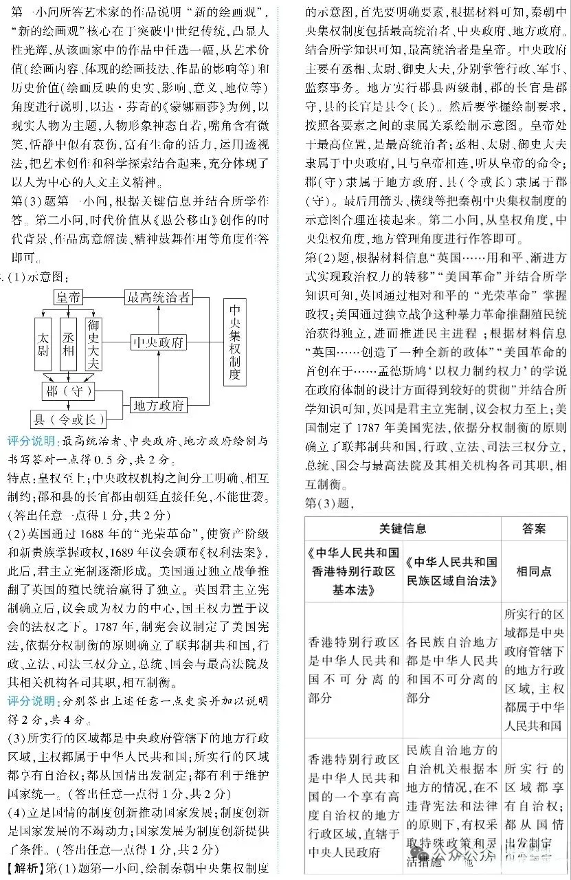 2025山西中考文综定心卷 第8张