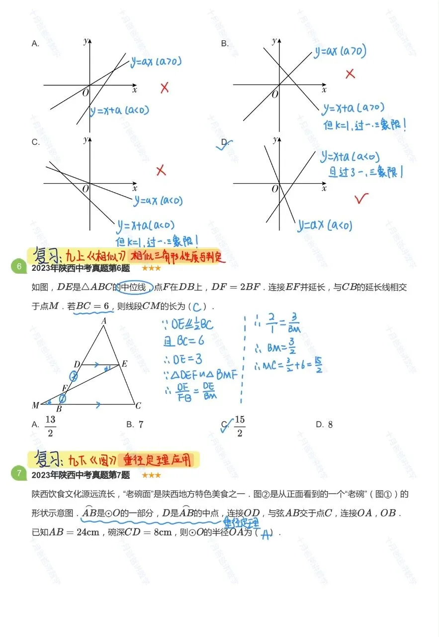 【中考数学】2023中考试卷 | 独家详解 中考必备复习指南 可下载打印 第6张