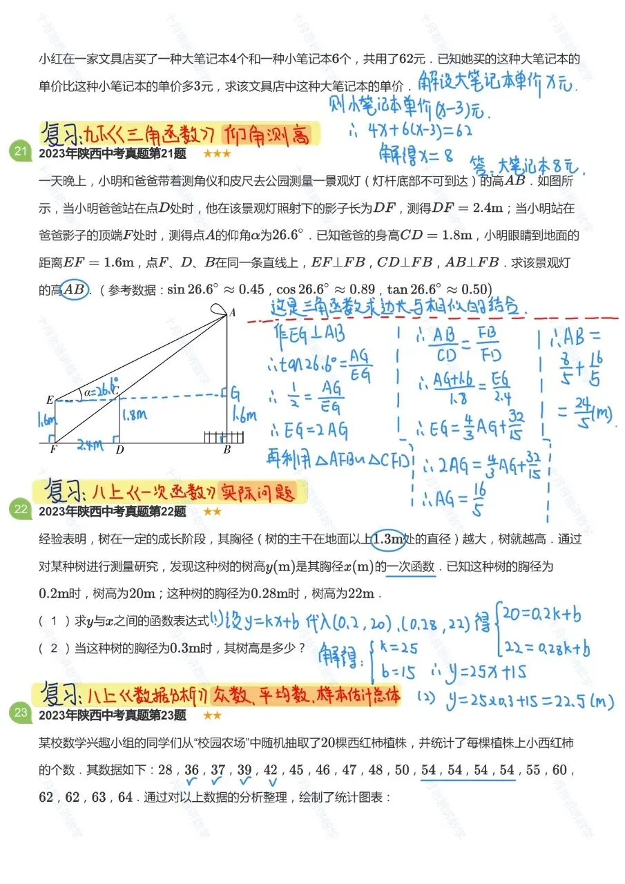 【中考数学】2023中考试卷 | 独家详解 中考必备复习指南 可下载打印 第10张