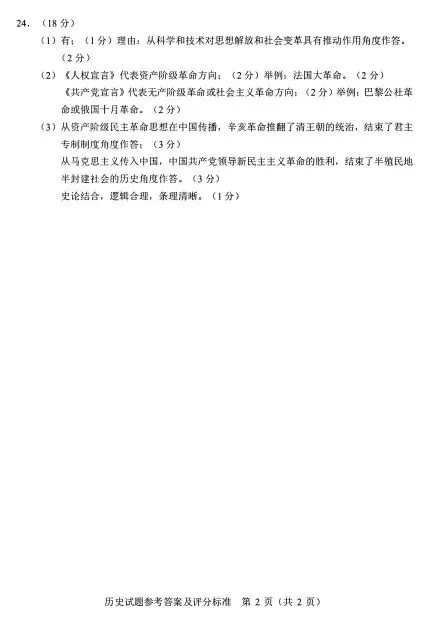 2026年山东省中考历史样卷 第10张