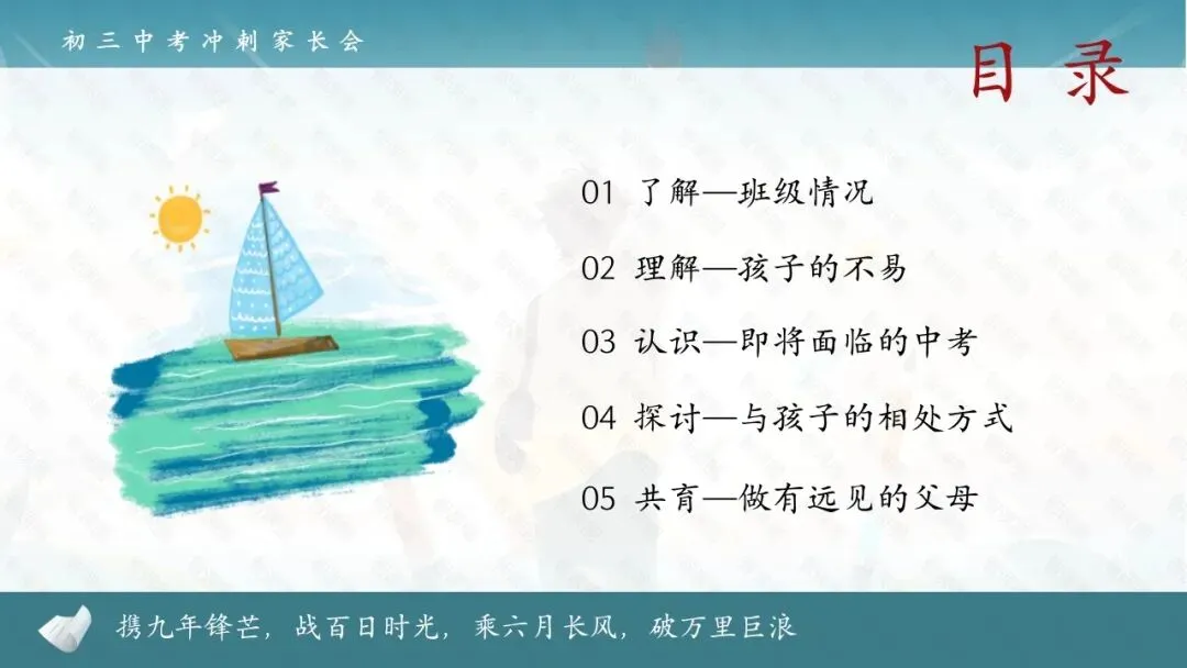 决战百日,决胜中考!初三春季开学第一课家长会,从班级分析到攻略,班主任拿来就能讲! 第3张