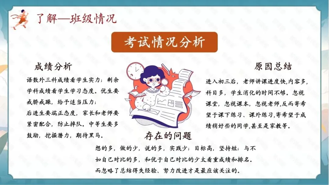 决战百日,决胜中考!初三春季开学第一课家长会,从班级分析到攻略,班主任拿来就能讲! 第7张