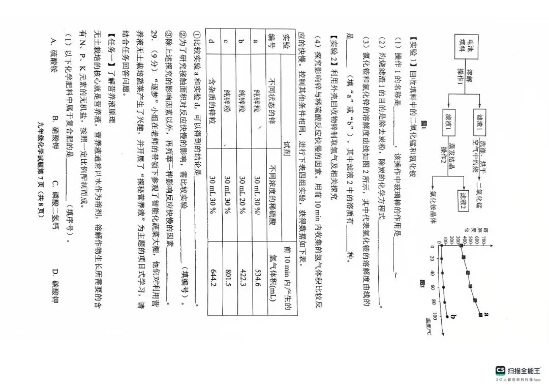 阿文中考第37套2025化学一模即墨(无水印可下载) 第7张