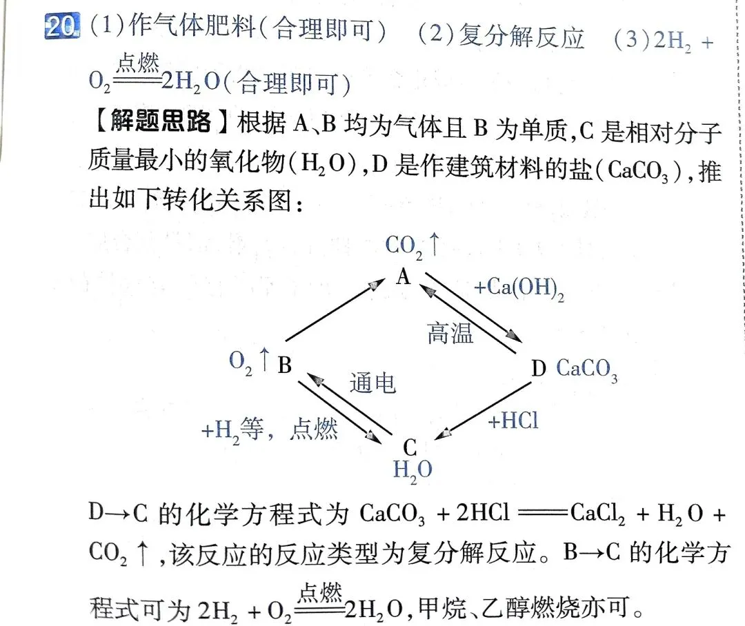 『Day 22』中考化学:《物质的转化及其推断》赏析 第4张