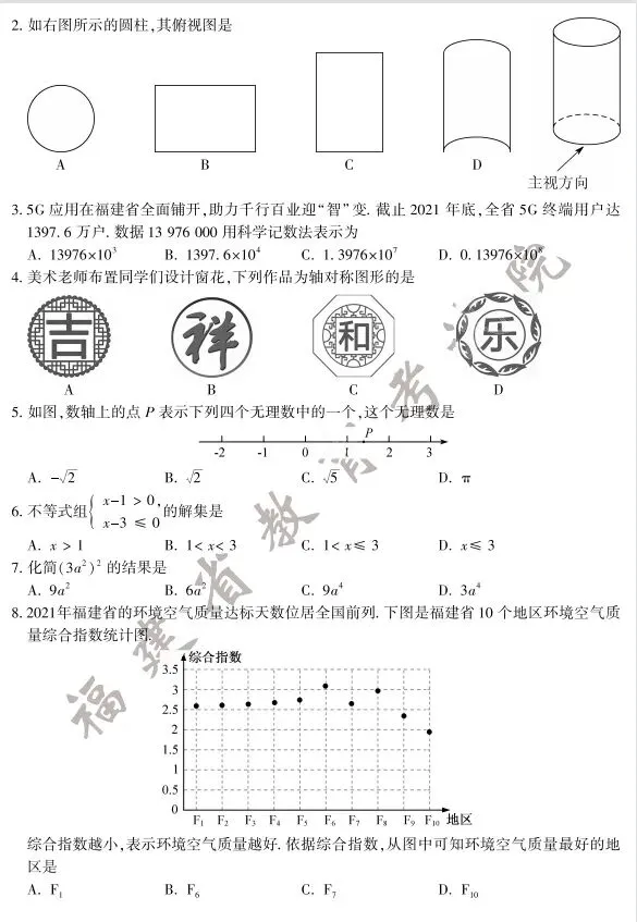 2021-2025福建中考10科真题&答案(含生物地理)!吃透真题 第26张 2021-2025福建中考10科真题&答案(含生物地理)!吃透真题 第26张
