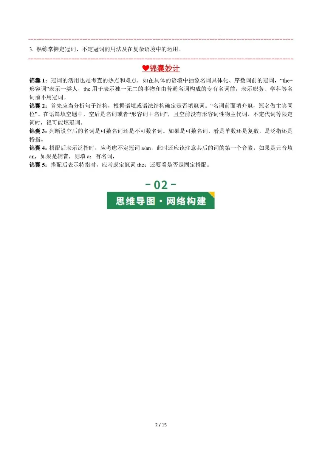 2026年中考英语复习专题四---冠词 第2张