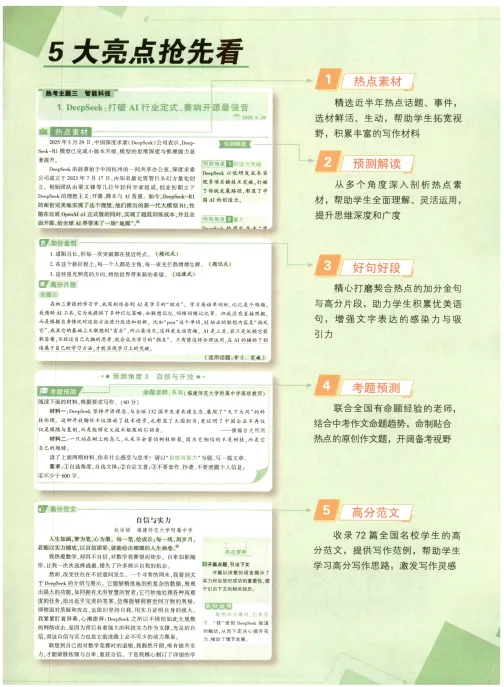 【学习】2026中考语文作文热点素材&写作模板 第3张