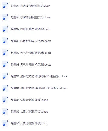 2025中考地理复习知识清单及训练题合集,收藏打印! 第1张