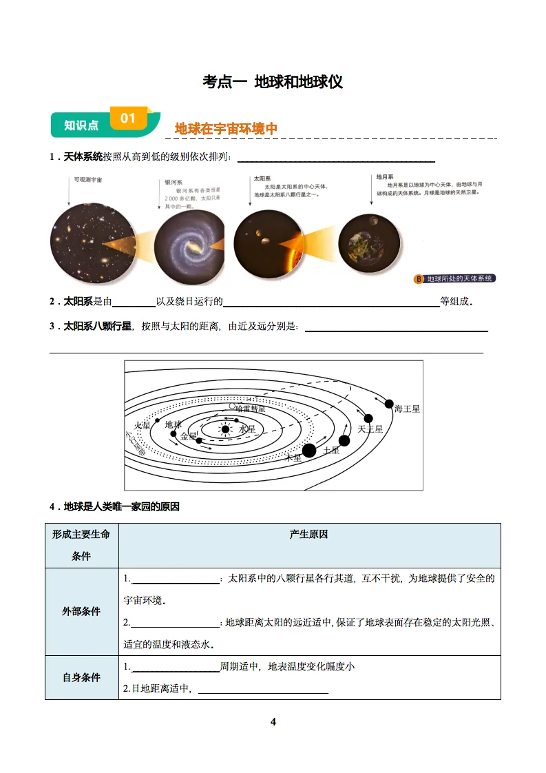 2025中考地理复习知识清单及训练题合集,收藏打印! 第5张