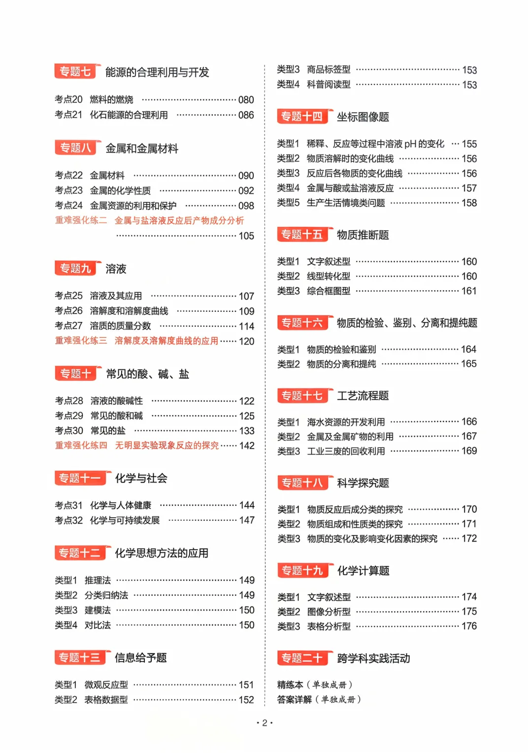 【2026中考化学】核心考点强化练习,含答案,可免费下载打印 第3张
