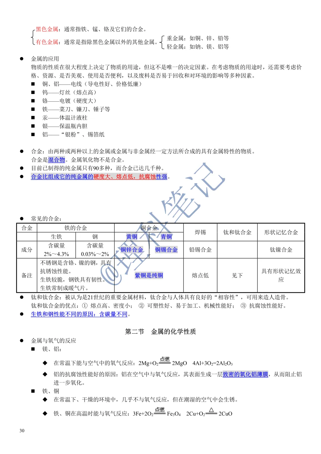 中考化学通读本,理科笔记精编版,每个月读2遍,致敬努力的自己 第32张