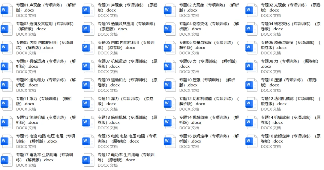 【专项训练】2026年中考物理一轮复习专项训练(原卷板+解析版) 第2张