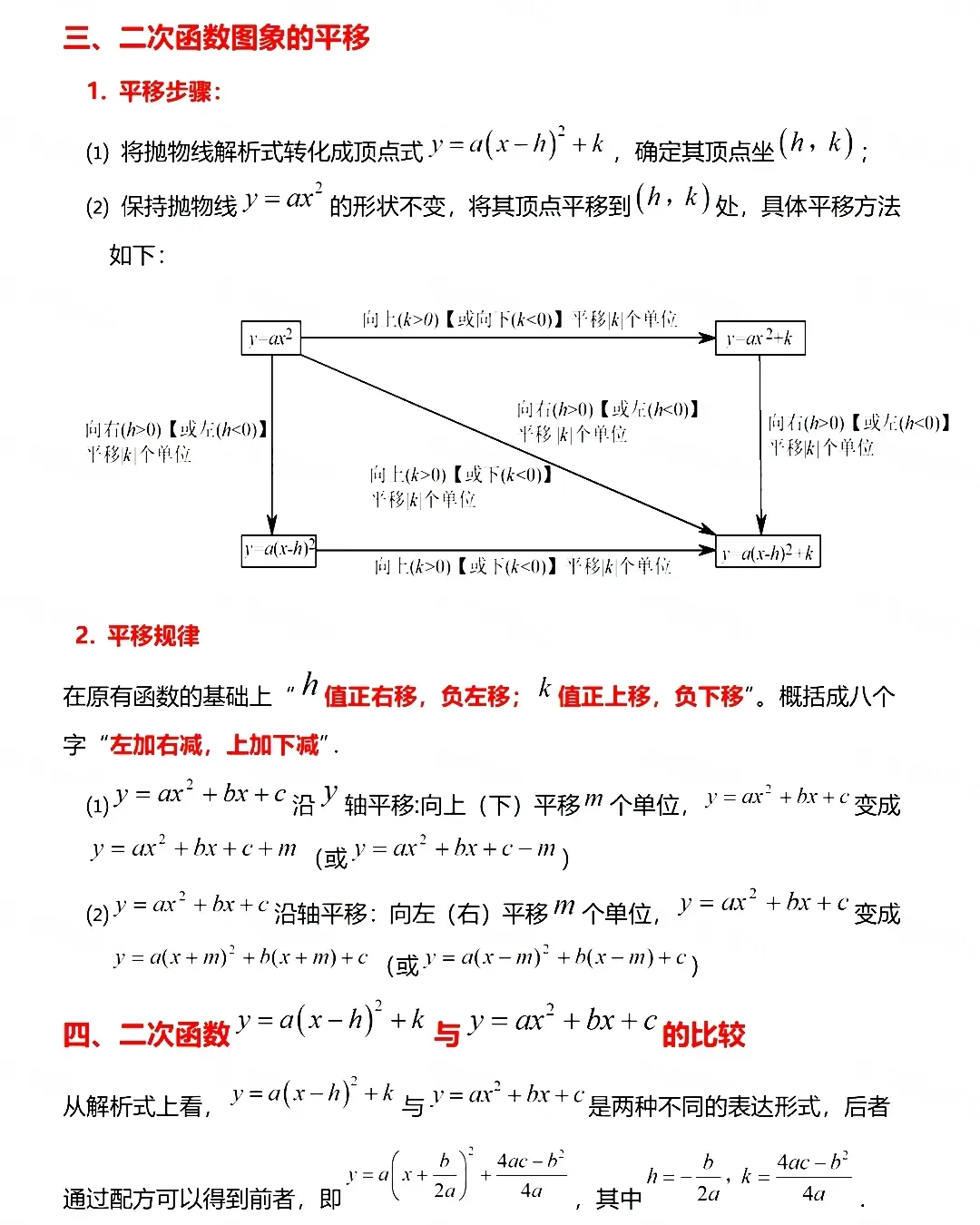 中考数学必考公式梳理 第15张