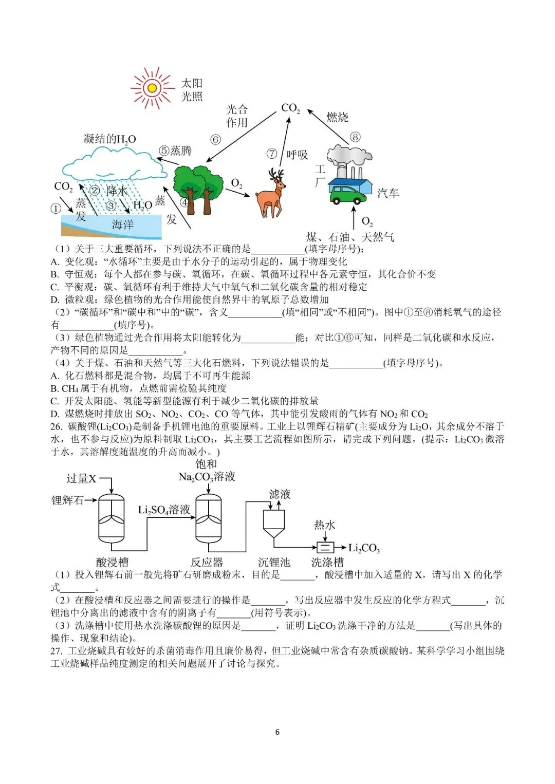 阿文中考第40套2025中考一模化学莱西(含答案)无水印可下载 第6张
