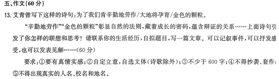 2025年各省市中考作文原题回放 第9张