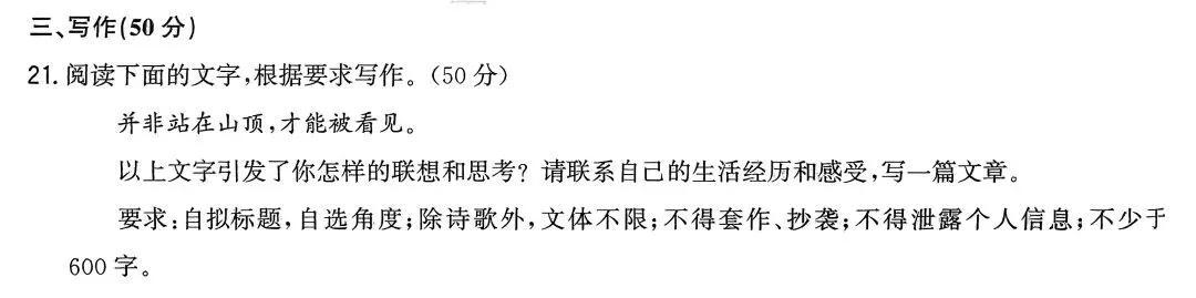 2025年各省市中考作文原题回放 第15张
