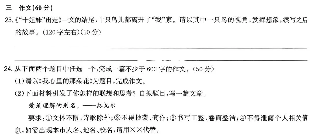 2025年各省市中考作文原题回放 第30张