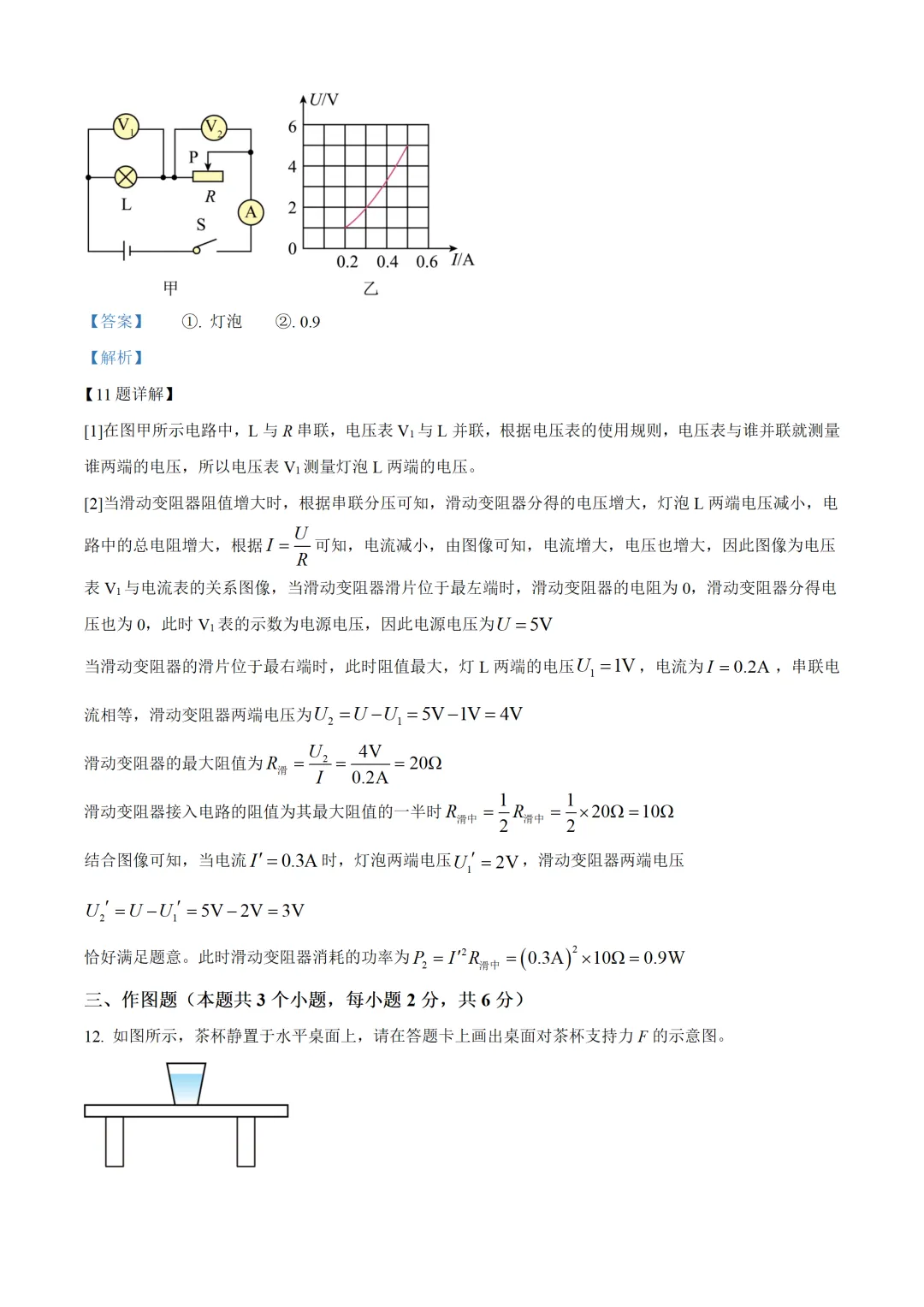 贵州省2025年中考物理试卷(免费领) 第12张