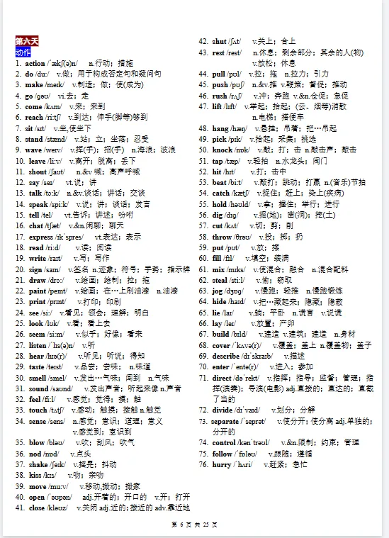 2026版中考英语《1600个中考词汇》分类记忆22天记忆 第6张