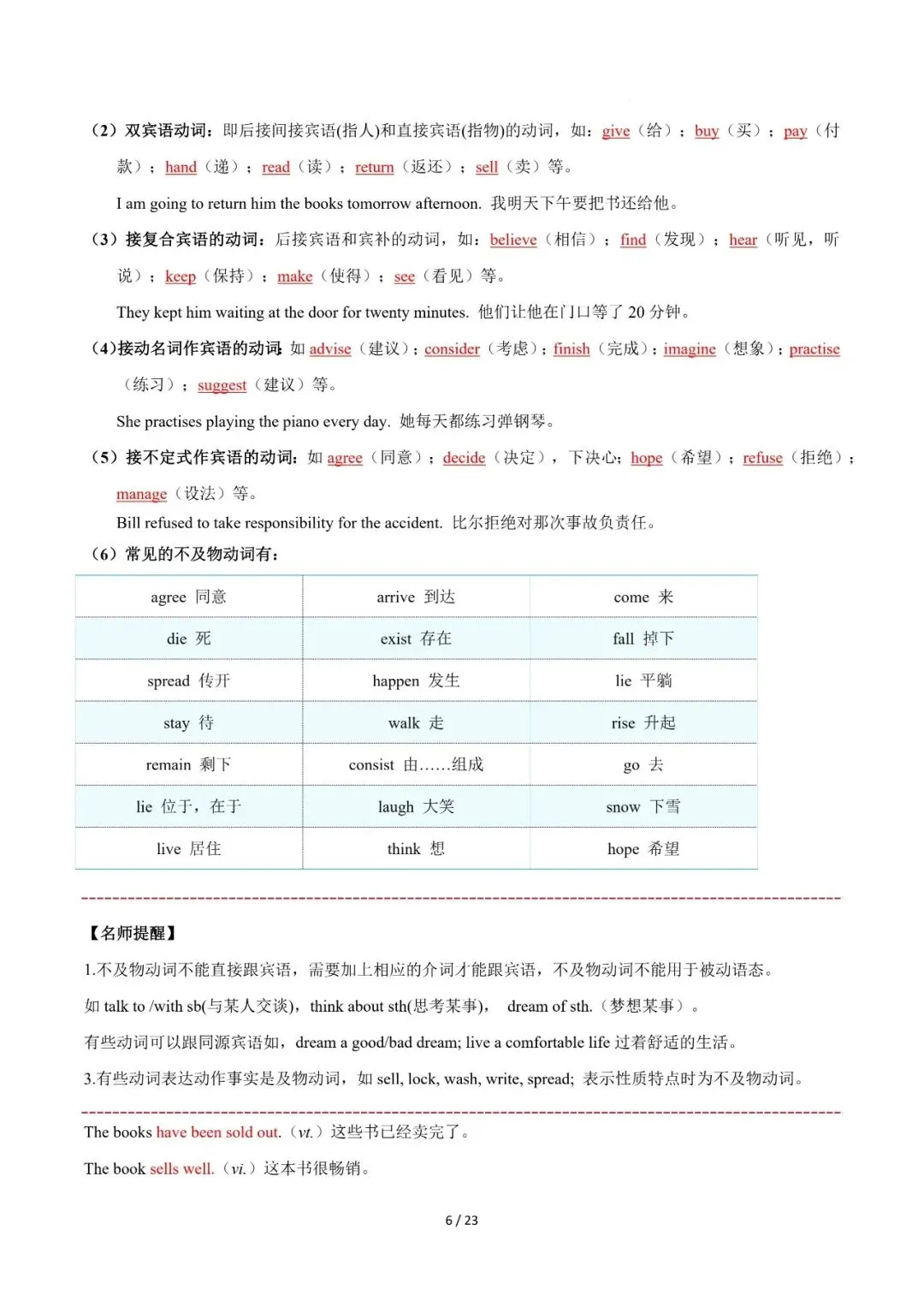 2026年中考英语复习专题五---动词和动词短语(上) 第6张