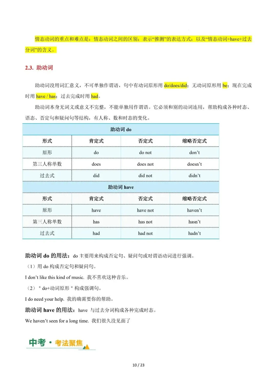 2026年中考英语复习专题五---动词和动词短语(上) 第10张