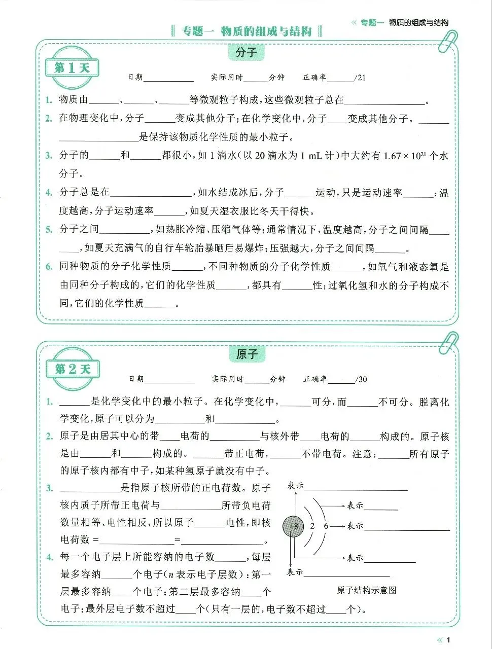2026年中考化学知识点每日一练 第1张