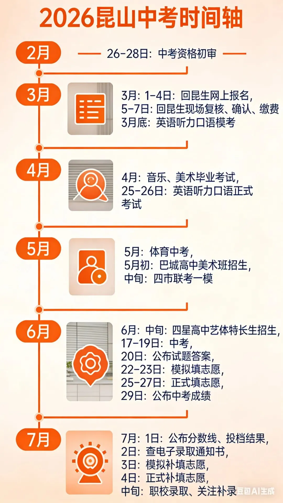 2026昆山中考重要时间节点 第1张