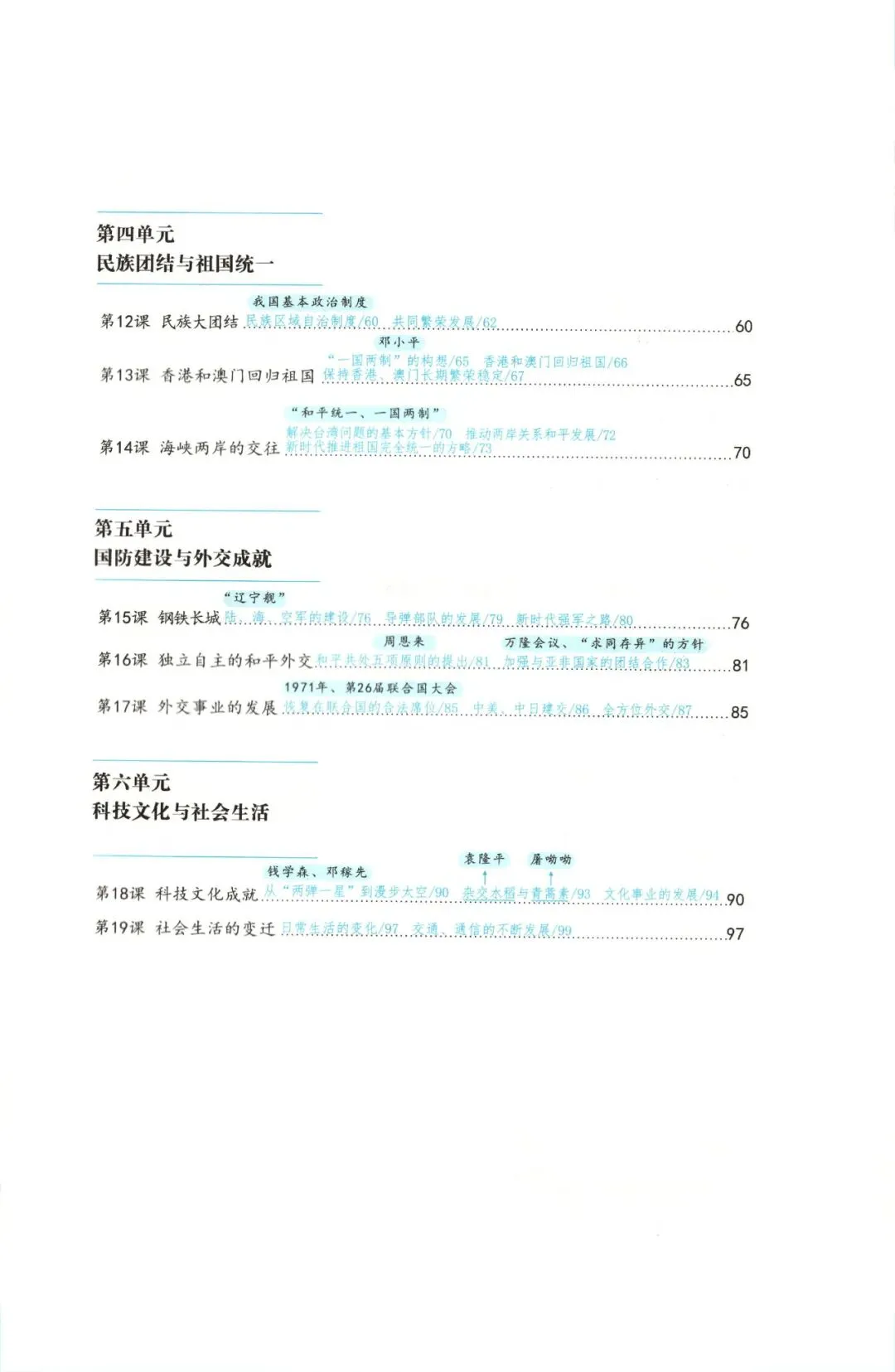 上海中考历史教材目录抄重点 第8张