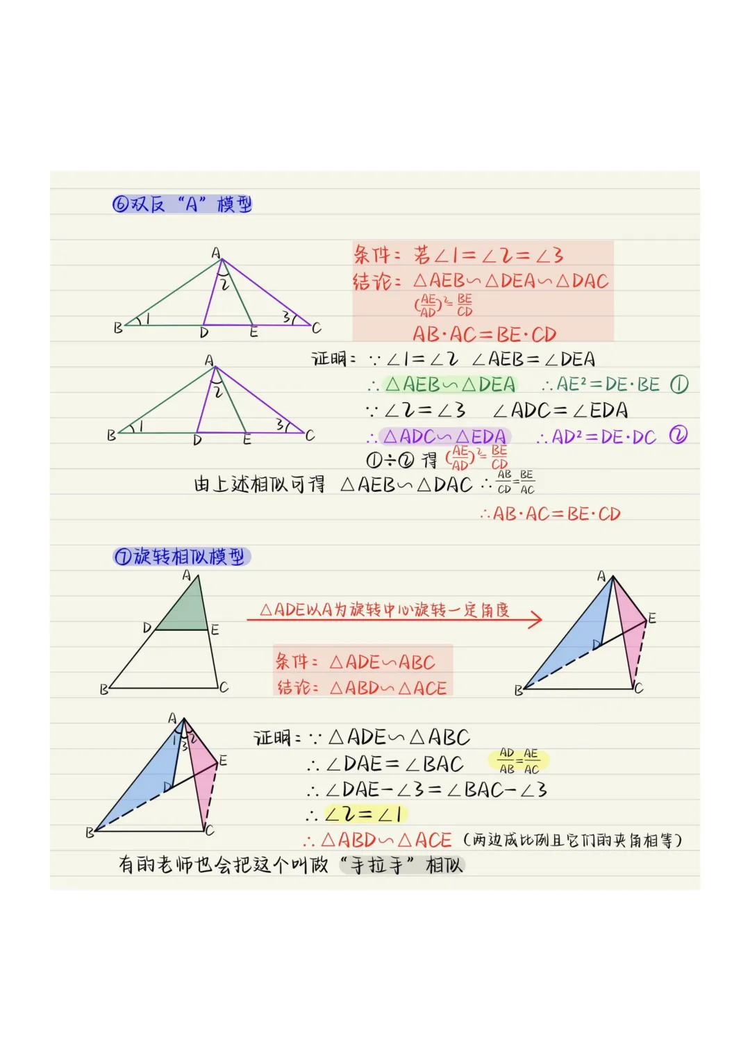 中考数学13个必考相似模型 第4张