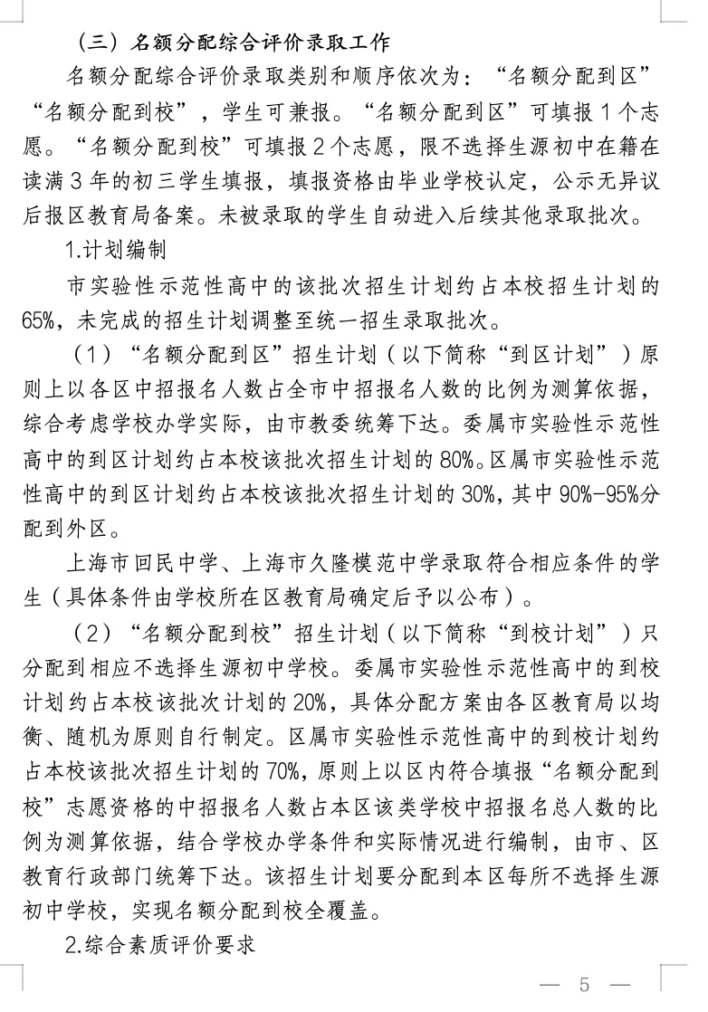 2026年上海中考招生政策发布,有哪些变化? 第6张 2026年上海中考招生政策发布,有哪些变化? 第6张