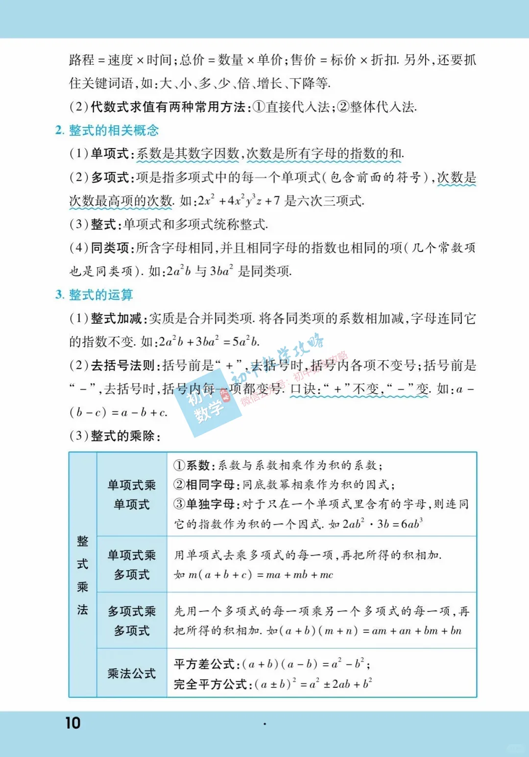 中考数学基础知识手册,每个中考生的必备资料! 第10张