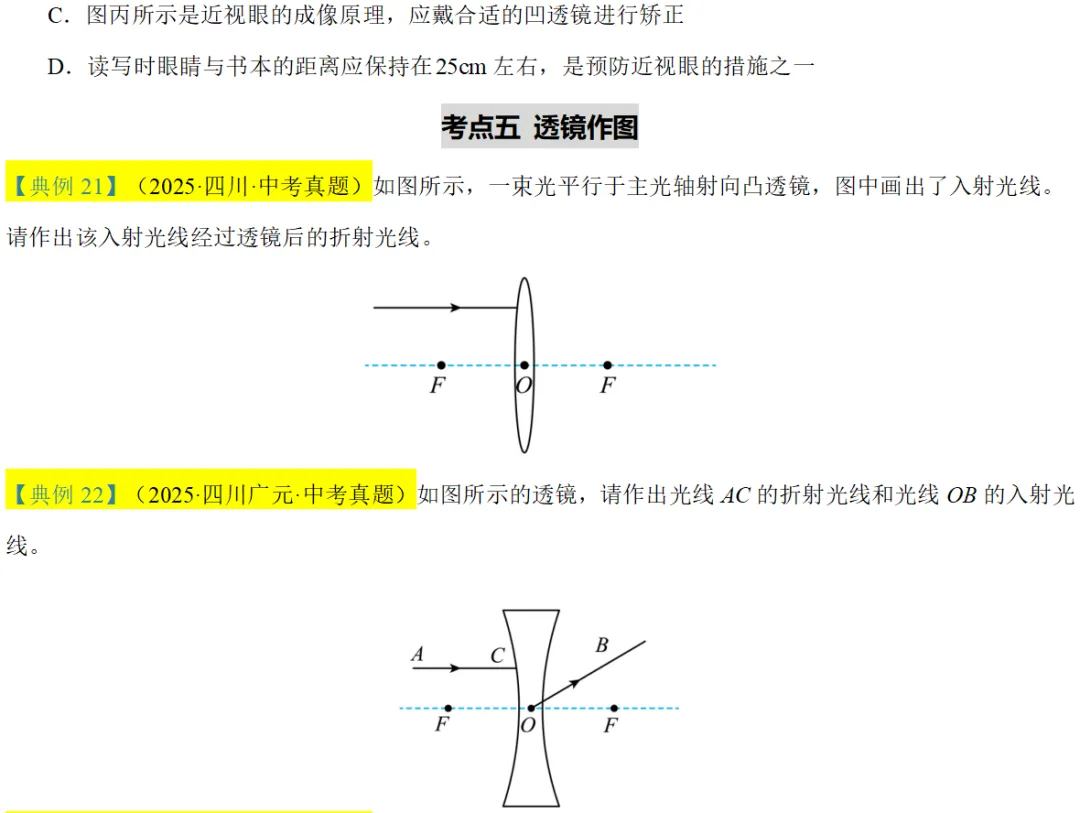 2026年中考物理知识清单|透镜及其应用 第42张