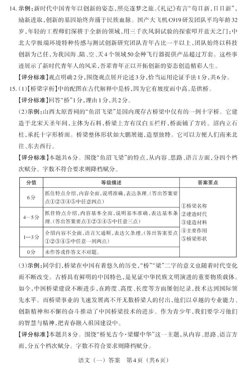 【语文】山西中考模拟百校联考试卷(一) 第13张